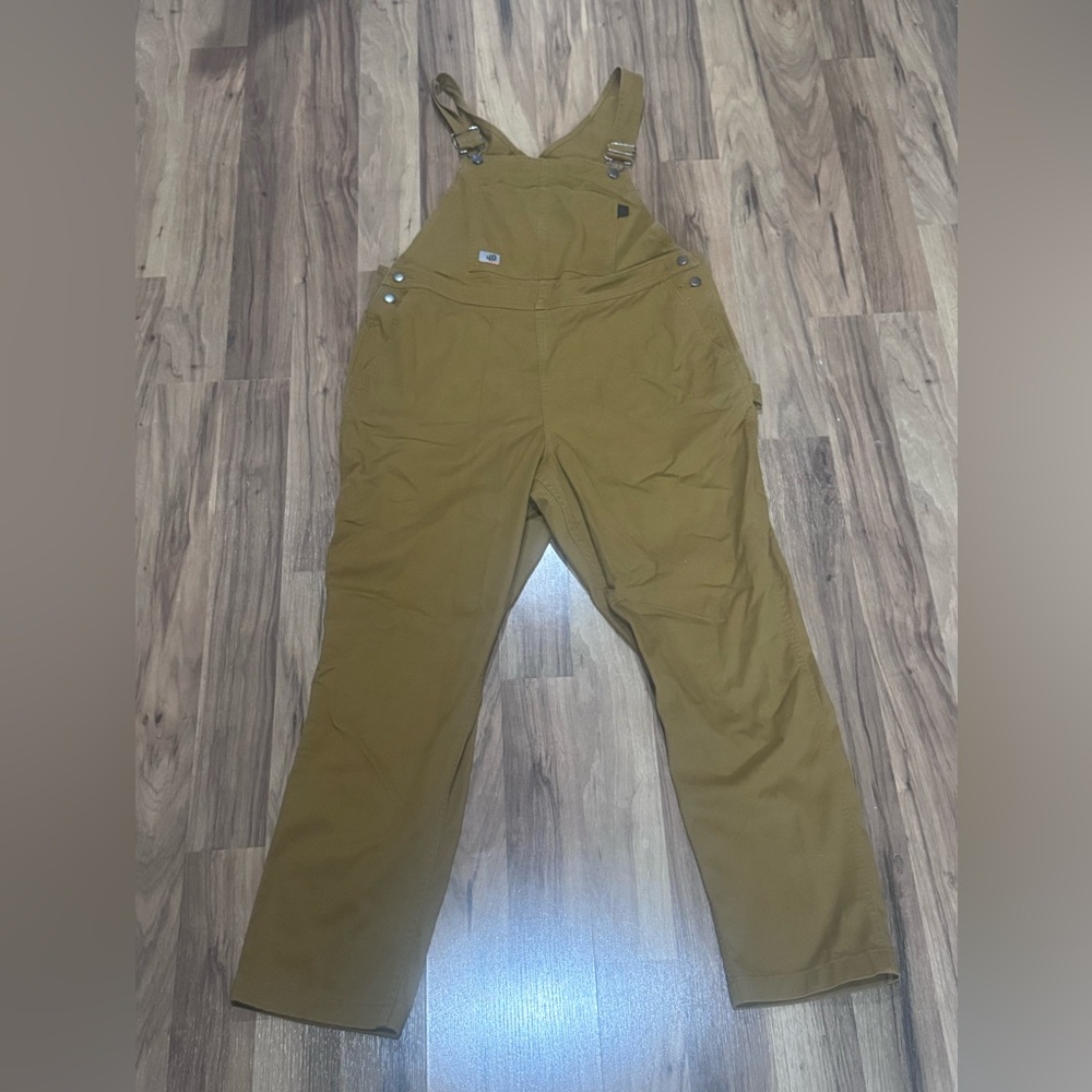 Duluth Trading Co 40 Grit Work Overalls in Mustard/Tan - w. Minor Flaw
